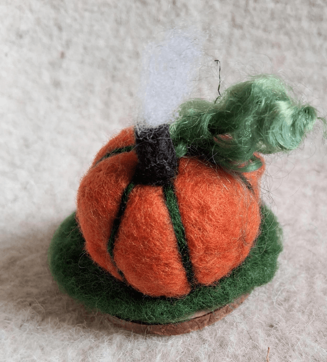 Needle Felt Smallworld Pumpkin House