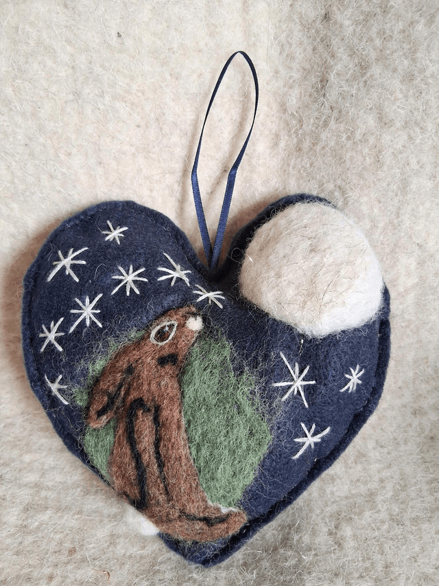 Needle Felt Night Sky Lavender Bags