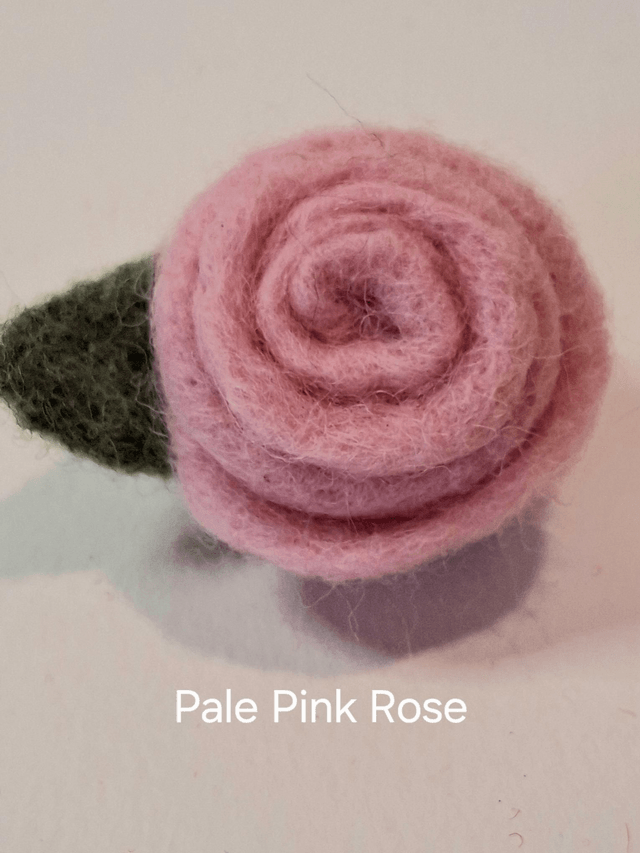 Needle Felt Rose Brooches
