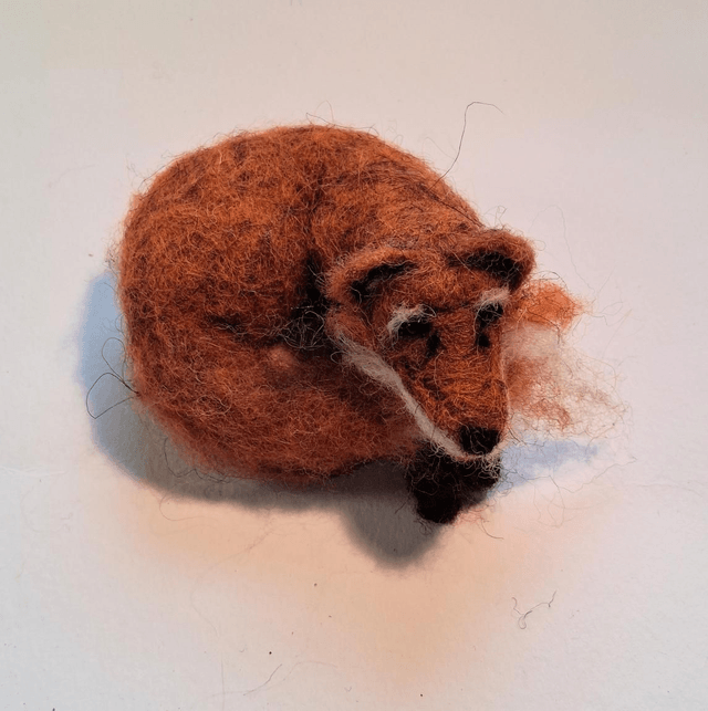Needle Felt Sleeping Fox