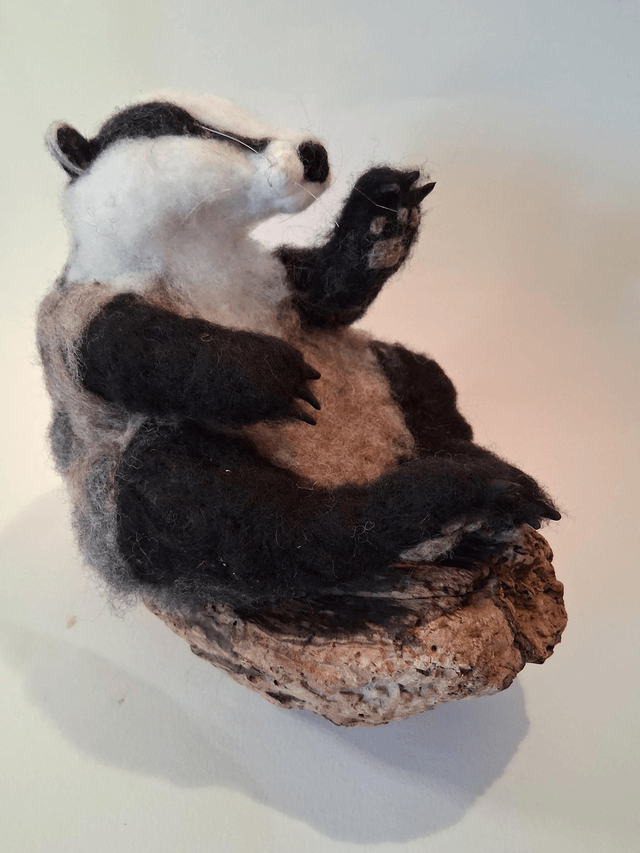 Needle Felt Badger large MADE TO ORDER 