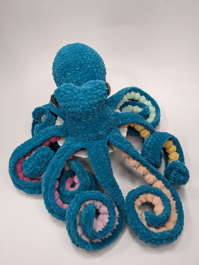 Crochet Crafts - lifelike Velvet Soft Chenille Octopus Amigurumi (Ready-to-Ship)