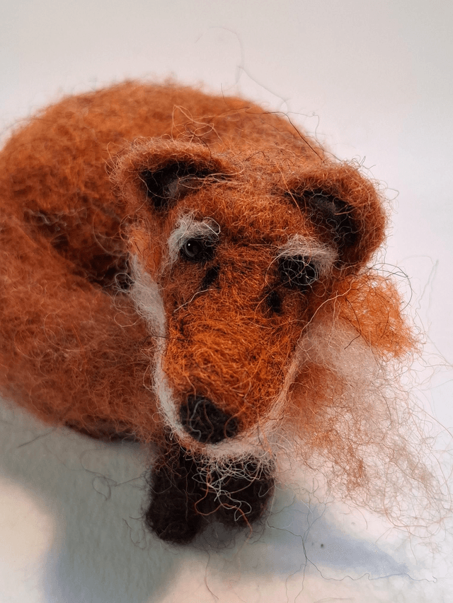 Needle Felt Sleeping Fox
