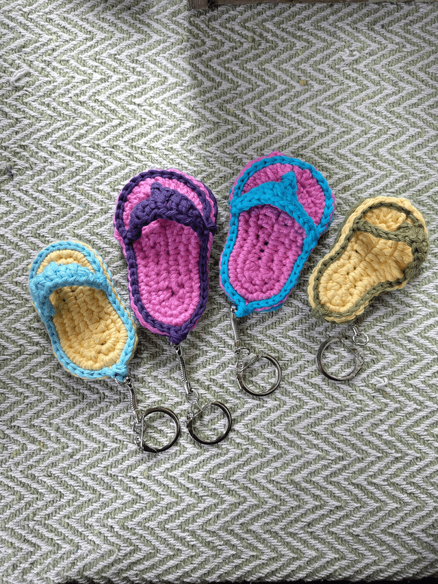 crochet crafts - Handmade Crochet Keyrings Collection | Tropical, Beach & Sea Creature Theme Keychains
