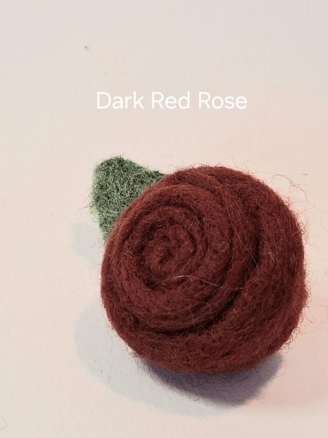 Needle Felt Rose Brooches