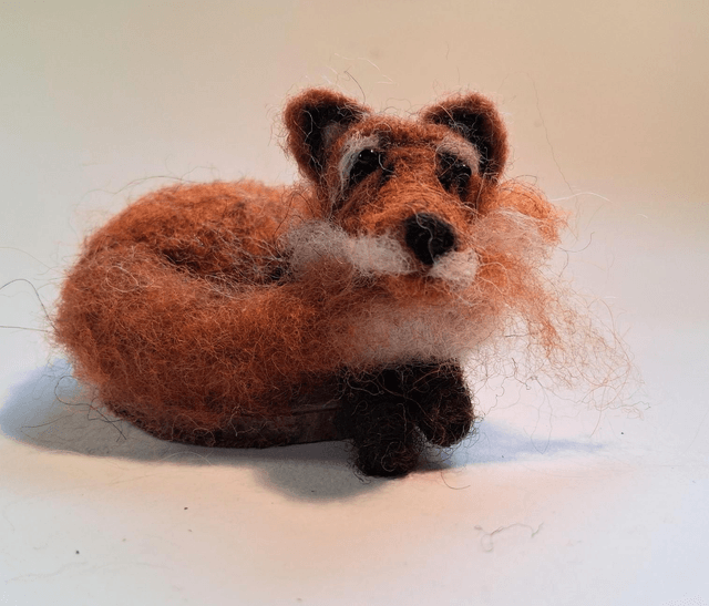 Needle Felt Sleeping Fox