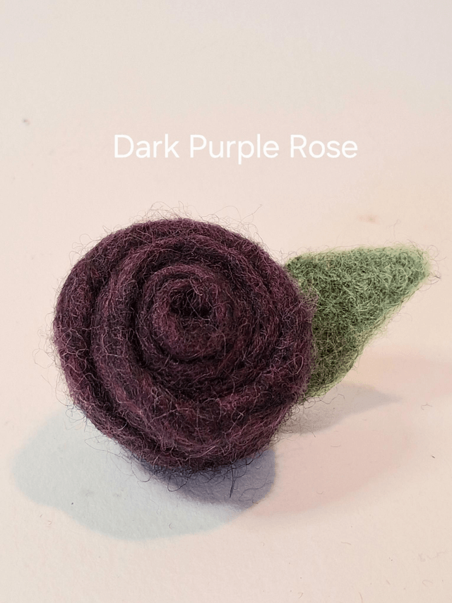 Needle Felt Rose Brooches