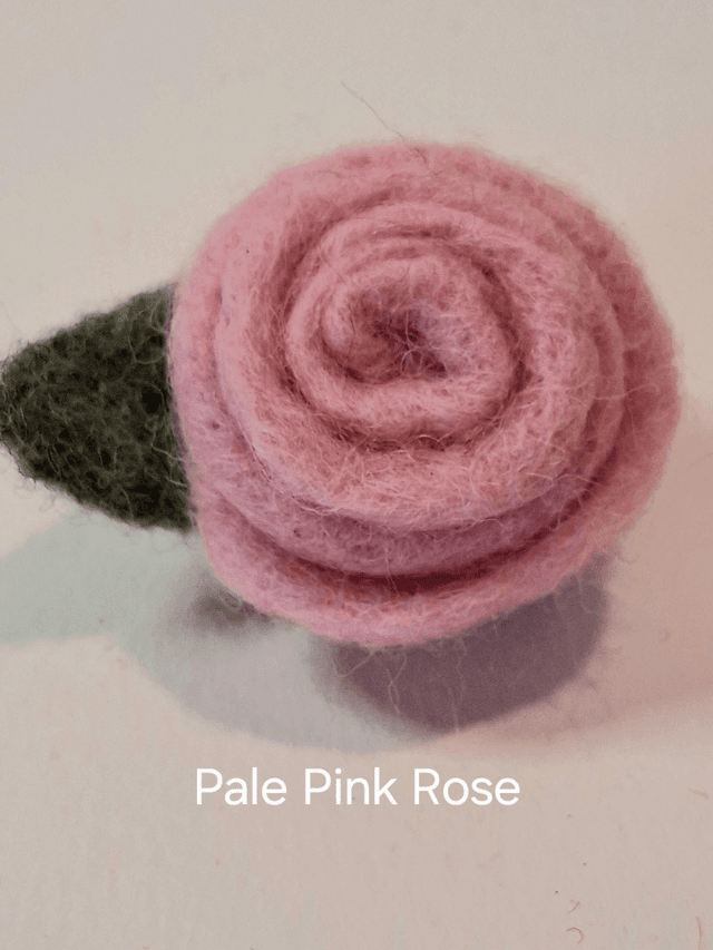 Needle Felt Rose Brooches